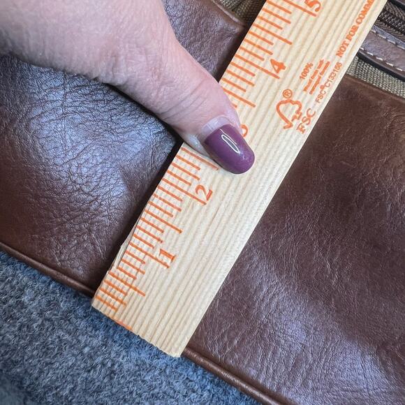 Jamaica Bay Shoulder Bag Womens Khaki Brown Canvas Embroidered Floral Lined Boho - Picture 11 of 12